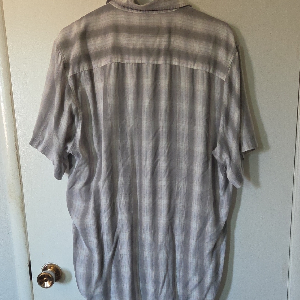 DIXXON Men's Casual Gray Plaid Shirt Bamboo - Picture 3 of 3